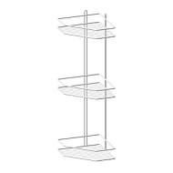 П0002019 Полка для ванной ProfFero, черный, 3 яруса, угловая 200*660*200мм П0002019