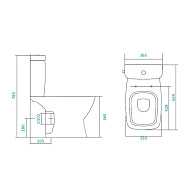 1WH302187 Унитаз-компакт Santek Нео, белый, 2 режима, дюропласт