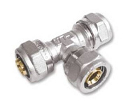 Тройник обжимной 26х16х26мм