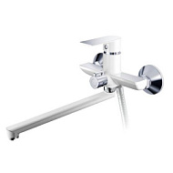 HB22505-8 Смеситель для ванны Haiba, с длинным изливом, белый/хром