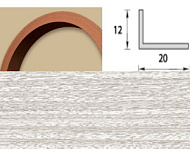 Угол арочный 20*12 Ясень белый(25шт)