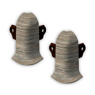 215 Угол наружный Лексида с крепежом 55мм Дуб снежный (2шт/блистер)