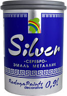Декоротивное покрытие серебро перламутр Радуга 0,9 л.