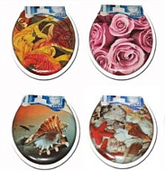 103-311-07 Сиденье для унитаза Океан, с рисунком, мягкое, МИКС