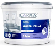 Краска Лакра Интерьерная акриловая 14кг, белоснежная