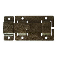 Задвижка дверная Металлист ЗД-02 антик серебро, плоская,прямоугольный ригель