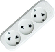 Колодка удлинителя UNIVersal E203 3-х местная, без заземления, ABC-пластик