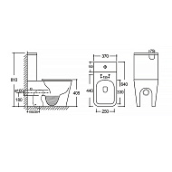 AZ-8303D Black King унитаз-компакт безободковый, с сиденьем микролифт,дюропласт, черный
