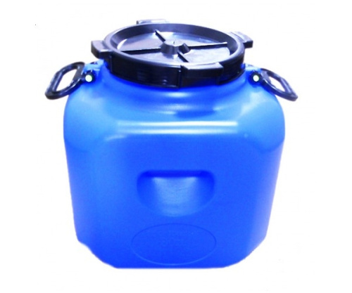 Бочка квадратная цветная 40л