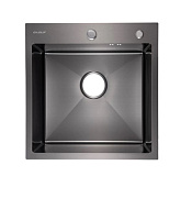 GL-5050MG Мойка для кухни врезная G.lauf GL-5050MG графит из нержавеющей стали, 50*50 см без сифона