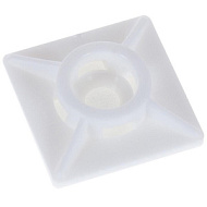 Площадка под хомут 19х19мм полипропилен белая самоклеящаяся 40 шт/пакет