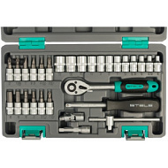 14100 Набор инструментов,  1/4",  CrV, пластиковый кейс  29 предм.// STELS