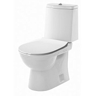 Унитаз-компакт Sanita Luxe Next Slim SL DM, белый, 2 режима, дюропласт с микролифтом, тонкое