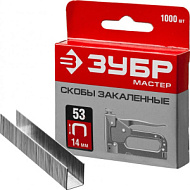 31625-14 Скобы ЗУБР для степлера тонкие тип 53, 14 мм,1000 шт