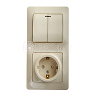 Блок комбинированный GLOSSA розетка + выкл. 2-кл. беж. SchE GSL000272 ,400537