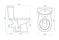 1WH302132 Унитаз-компакт Santek Анимо, белый, 2 режима, дюропласт