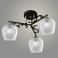 Люстра 11277В-2/3 черный/хром (Плафон 8270) НПБ 01-3х60-209 Е27 3x60W Е27 d465 h256