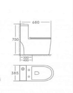 KN6831000  Унитаз моноблок напольный Knois с сиденьем