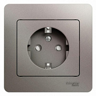 Розетка 1-м СП GLOSSA 16А IP20 250В с заземл. защ.шторки в сборе платина SchE GSL001244