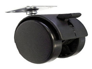 Опора колесная 50мм с пятой со стопором черная