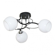Люстра 11282-7/3 черный/хром (Плафон 8330) НПБ 01-3х60-212 Е27 3x60W Е27 d443 h238, 1005405330