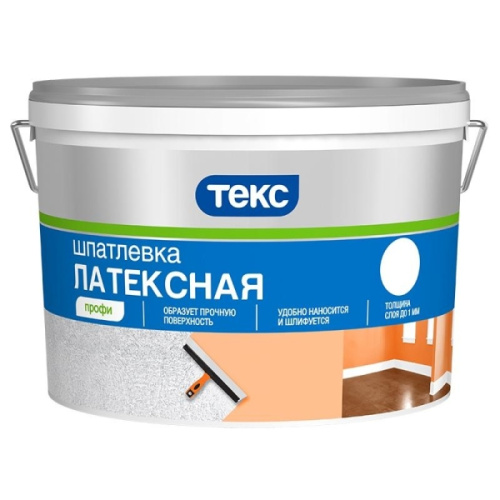 Шпатлевка латексная Текс Профи для внутренних работ, 16кг