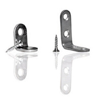 Уголок мебельный 19х19х12х2,0мм с шурупом оцинк. 4шт/пакет