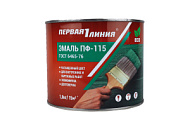 Эмаль ПФ-115 Первая линия 1,8кг ярко-зеленая глянцевая ГОСТ