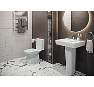 Раковина Santek Нео 55, белая, с пьедесталом Нео, 1 отверстие