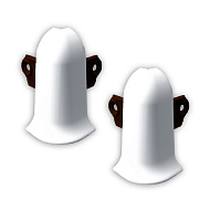 001 Угол наружный Лексида с крепежом 55мм Белый (2шт/блистер)