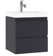 DGr2110T Тумба подвесная Домино под умывальник "Classica 50" Graffo графит матовый В2