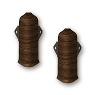 293 Угол наружный Лексида 80мм с крепежом Орех темный (2шт/блистер)