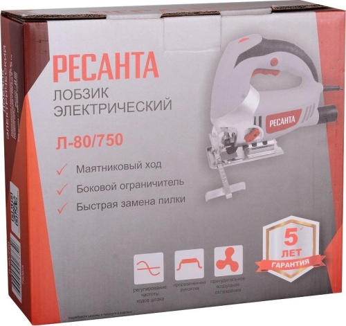Лобзик электрический Ресанта Л-80/750 75/9/3