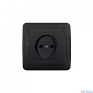 1932316 Розетка 1-м IN HOME CLASSICO с заземлением 2028B черный