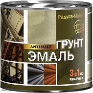 Грунт-эмаль 3 в 1 РАДУГАМАЛЛЕР  черная  6,0 кг