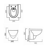 Унитаз подвесной Sanita Luxe Best SL DМ белый, сиденье дюропласт с микролифтом
