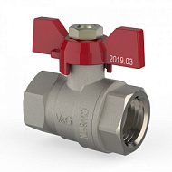 Кран шаровой 3/4" ВР бабочка никель