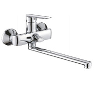 CN22521 Смеситель для ванны Cron с длинным изливом и переключателем в корпусе, хром