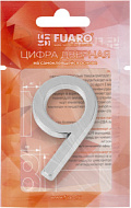 Номер дверной FUARO №9 хром самоклеящийся (50х37)