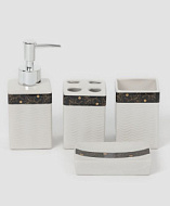 3823814 Аксессуары для ванной «Золотой лист», 4 предмета