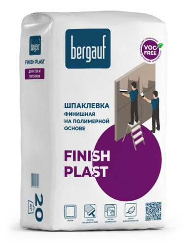 Шпаклевка полимерная Bergauf Finish Plast, 20 кг/64/