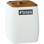 Стакан для зубных щеток Fixsen White Wood, белый