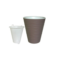 Горшок пласт ВАЛЕНСИЯ 5,2л мокко