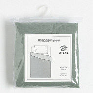 9241702 Пододеяльник Этель 145*215, цв.зеленый, 100% хлопок, поплин 125г/м2