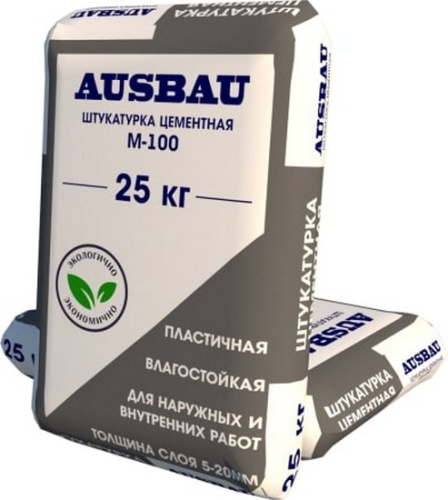 Штукатурка цементная Ausbau М 100 25кг /48/