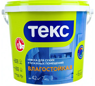 Краска акриловая ТЕКС интерьерная Влагостойкая 7кг белая