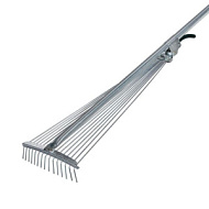 О0765 Грабли Веерные 16-зубые проволочные с черенком раздвижные с металлическим фиксатором