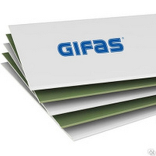 Гипсокартон GIFAS 1200х2500х12,5 мм влагостойкий /50/