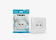 1909898 Розетка 1-м СП AVA 16А IP20 с заземл. защ. шторки в сборе бел. TOKOV LIGHT TKL-AV-R1FZSF-C01