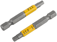 57520 Биты кованые, сталь S2, односторонние  50 мм  Н4, Профи 2 шт., блистер